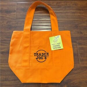Trader Joe’s Mini Canvas Tote Halloween Orange